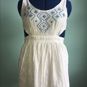 Hollister Embroidered Cutout Mini Dress